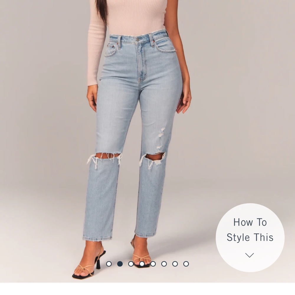 NWOT Abercrombie and Fitch curve love, ankle straight ultra high rise